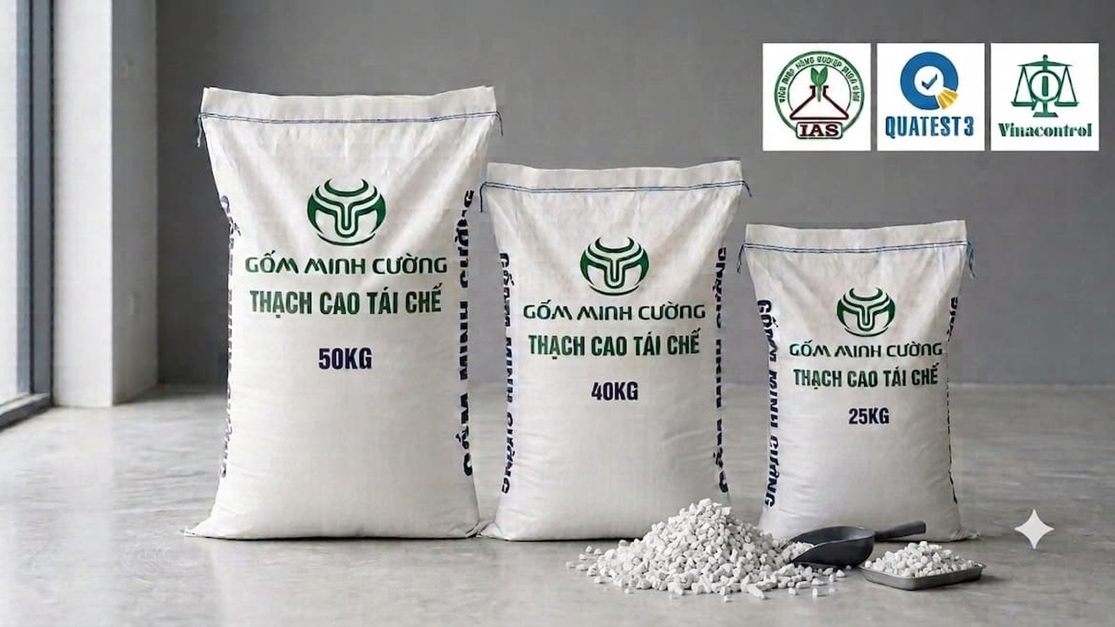 Thạch cao tái chế dạng hạt